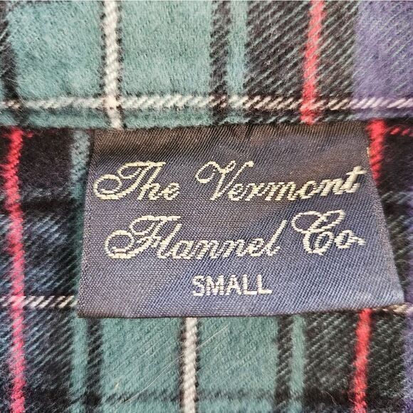 Vermont Flannel Co. Men's Classic Button Down Blue Plaid Brushed Flannel Shirt S - Picture 5 of 9